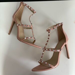 2/$15 Wild Diva Pink Studded Heels